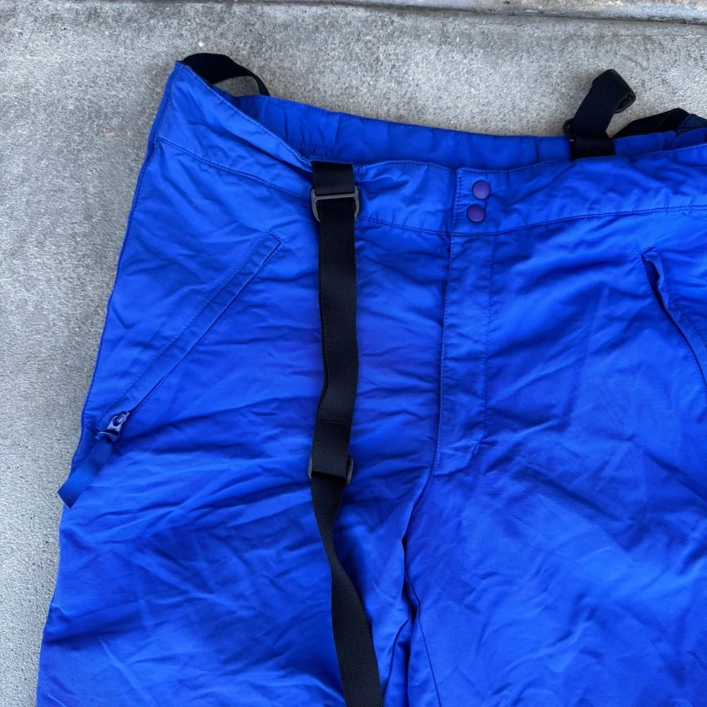 Patagonia Mens Blue Snow Ski Pants Suspenders Size 32 Cobalt Mountain